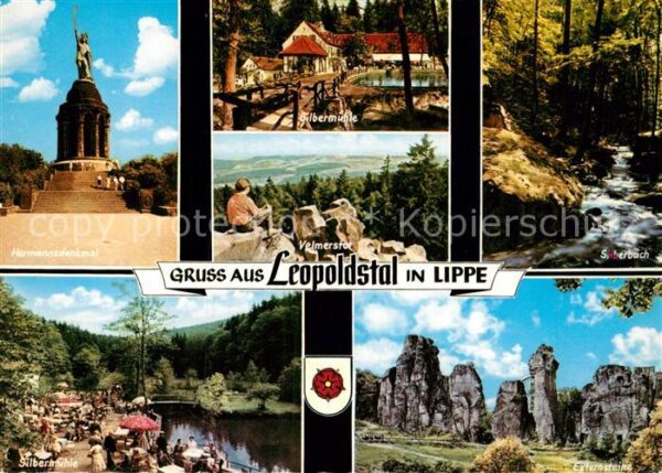 Leopoldstal Lippe Hermannsdenkmal Waldhotel Silbermühle V