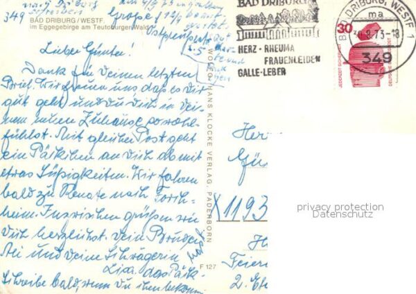 Bad Driburg Kurpark Sanatorium Berlin BfA Trink und – Bild 2