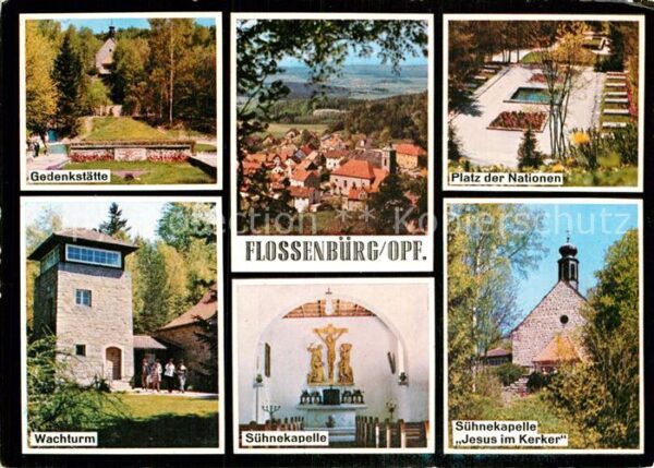 Flossenbuerg Platz der Nationen Sühnekapelle Jesus i