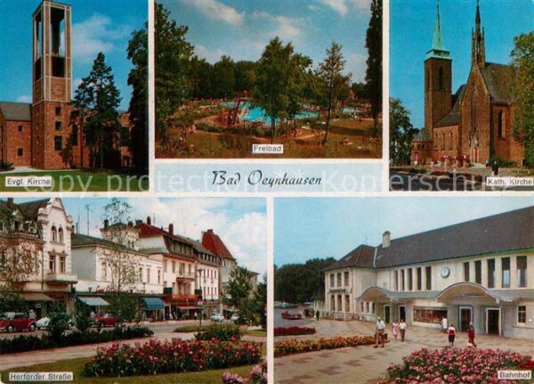 Bad Oeynhausen Katholische evangelische Kirche Bahnhof