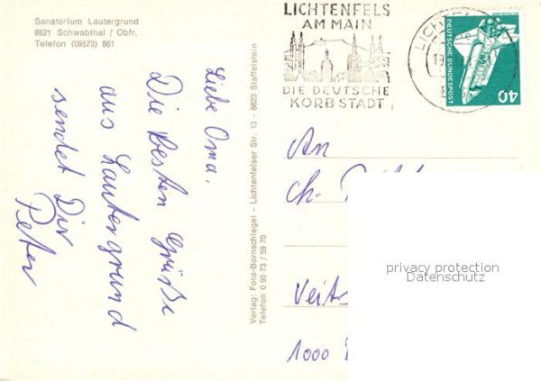 Schwabthal Sanatorium Lautergrund – Bild 2