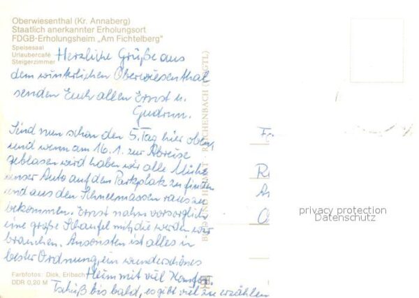 Oberwiesenthal Erzgebirge Erholungsheim Am Fichtelberg – Bild 2