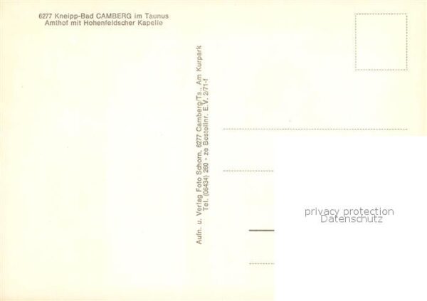 Bad Camberg Amthof Hohenfeldscher Kapelle – Bild 2