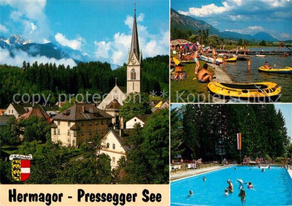Hermagor Kaernten Pfarrkirche Gartnerkofel Waldbad Radnig