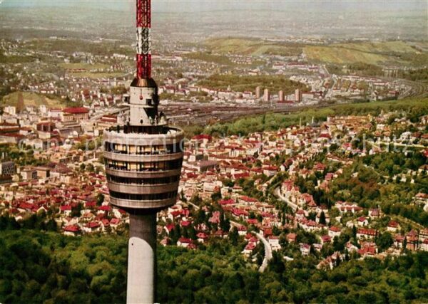 Stuttgart Fernsehturm Fliegeraufnahme