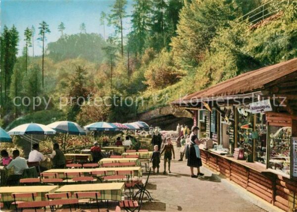 Pottenstein Oberfranken Terrassencafe Teufelshöhle