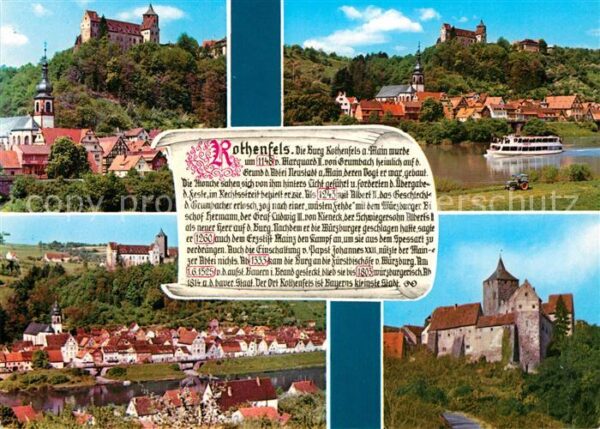 Rothenfels Unterfranken Burg Rothenfels Partie am Main Teilansi