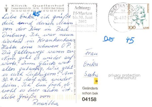Bad Driburg Klinik Quellenhof Speisesaal – Bild 2