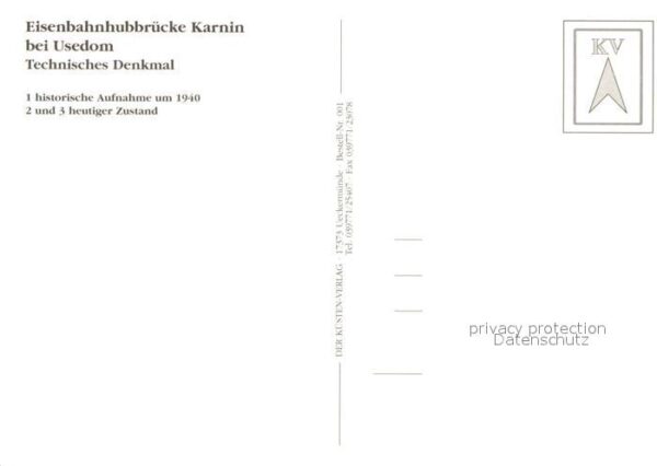 Usedom Eisenbahnhubbrücke Karnin Aufnahme von – Bild 2