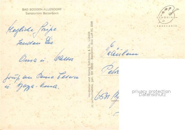 Bad Sooden-Allendorf Sanatorium Balzerborn Fliegeraufnahme – Bild 2