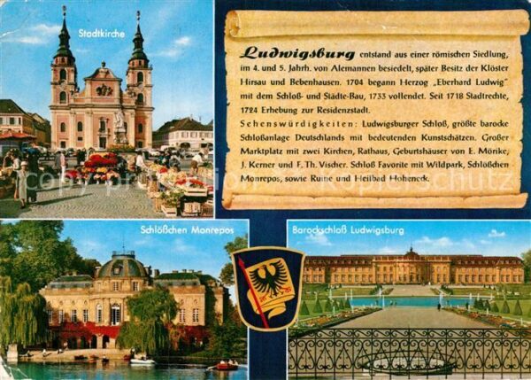Ludwigsburg Wuerttemberg Stadtkirche Schlösschen Barockschloss L