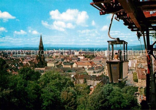 Freiburg Breisgau Panorama Münster Seilbahn zum Schlossbe