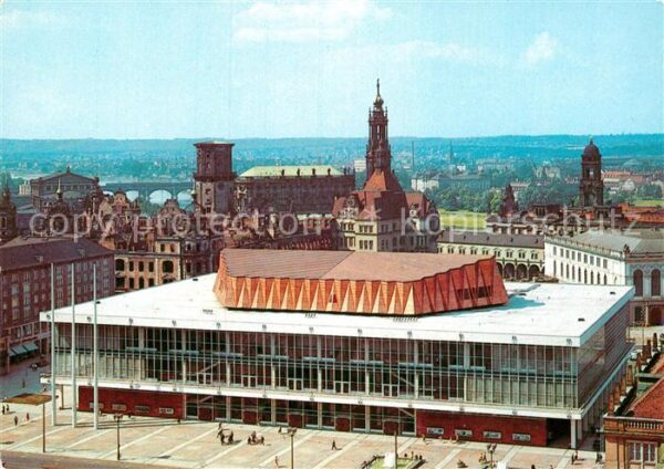 Dresden Blick von der Kreuzkirche zum Kulturpal