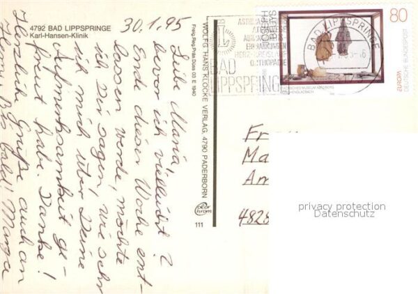Bad Lippspringe Karl Hansen Klinik Fliegeraufnahme Spei – Bild 2