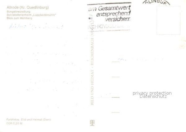 Allrode Bungalowsiedlung Betriebsferienheim Lup – Bild 2
