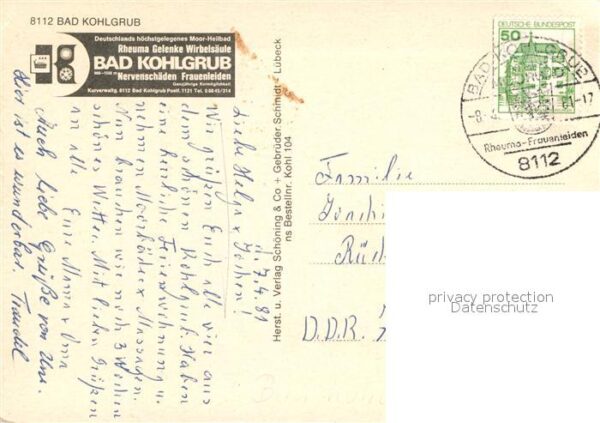 Bad Kohlgrub Ortsmotiv mit Brunnen und Kirche – Bild 2