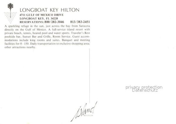 Longboat Key Hilton Hotel Strand Fliegeraufnahme – Bild 2