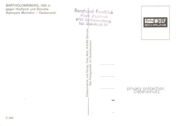 Bartholomaeberg Vorarlberg Hochjoch Silvretta Montafon – Bild 2