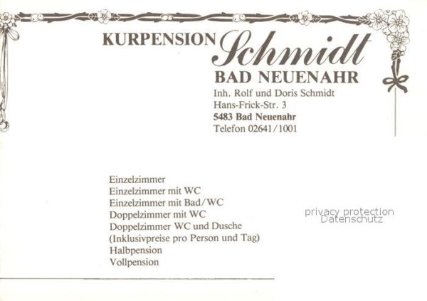 Bad Neuenahr-Ahrweiler Kurpension Schmidt – Bild 2