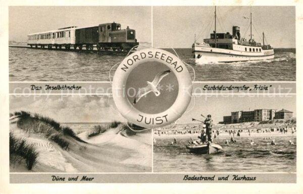 Juist Nordseebad Inselb?hnchen D?ne Meer Badestrand Kurh