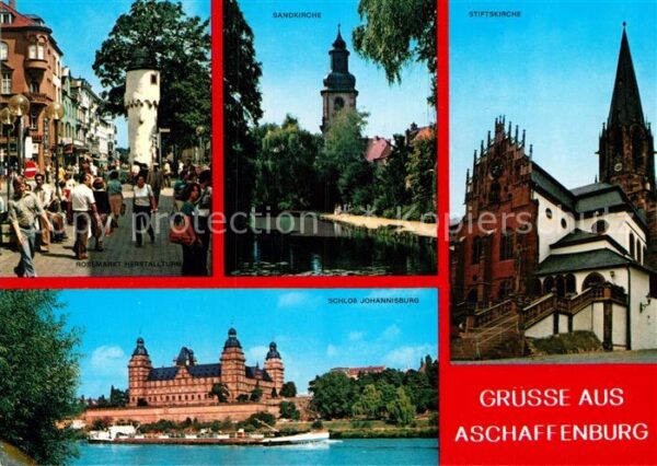 Aschaffenburg Main Stiftskirche Sandkirche Rossmarkt Schlo