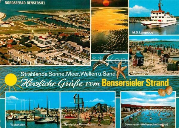 Bensersiel Fliegeraufnahme Personenschiff Langeoog