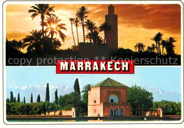 Marrakech Marrakesch Menara Moschee Palmengarten
