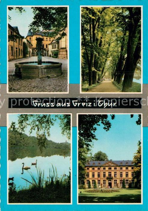 Greiz Thueringen Röhrenbrunnen Leninpark Parksee Sommerp