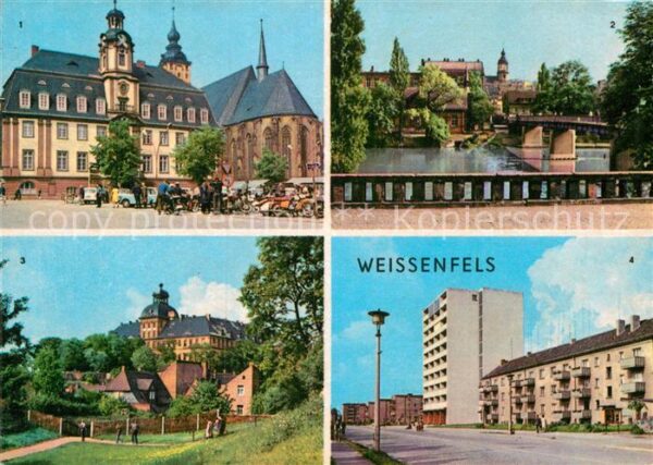 Weissenfels Saale Rathaus Brücke der DSF Augustusburg Mer