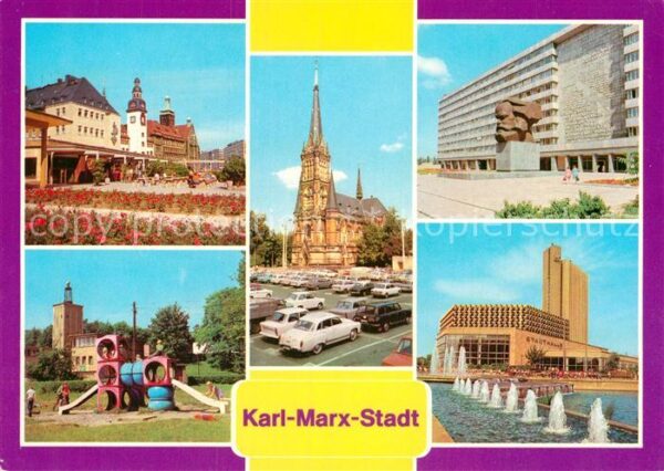 Karl-Marx-Stadt Rathaus Rosenhof Theaterplatz Karl Marx