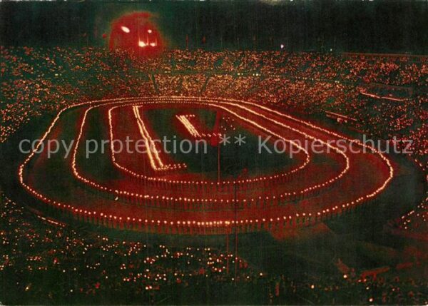 Berlin Olympia Stadion bei Nacht