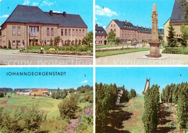 Johanngeorgenstadt Kulturhaus Karl Marx Postsäule Ferienhe