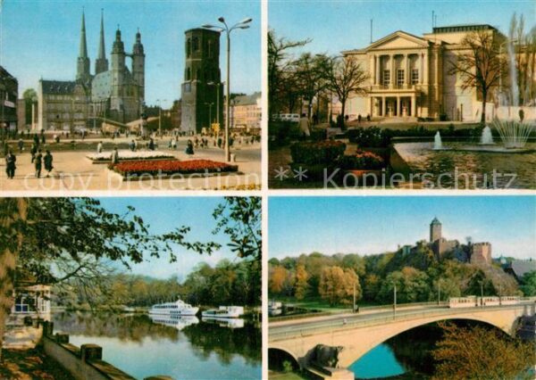 Halle Saale Markt Theater Saalepartie Bur Giebichen