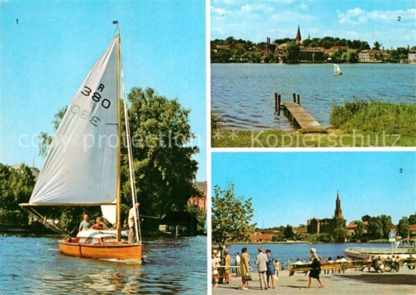 Malchow Malchower See Stadtblick Bootsanlegeste