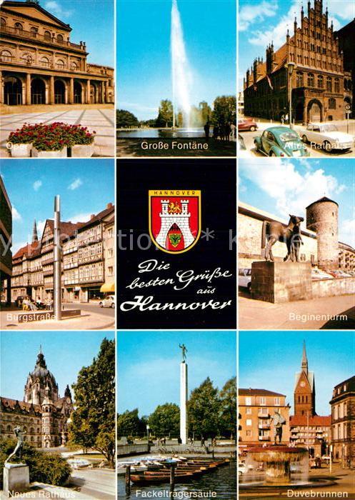 Hannover Oper Grosse Fontäne Altes Rathaus Burgs