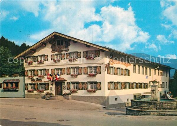 Oberstaufen Alpengasthof Hotel Zum Löwen Brunnen