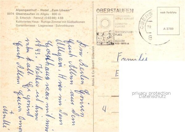 Oberstaufen Alpengasthof Hotel Zum Löwen Brunnen – Bild 2