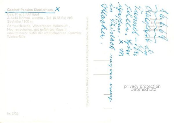 Krimml Gasthof Klockerhaus – Bild 2