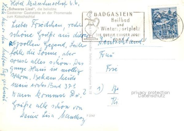 Bad Gastein Gaststätte Schwarze Liesl – Bild 2