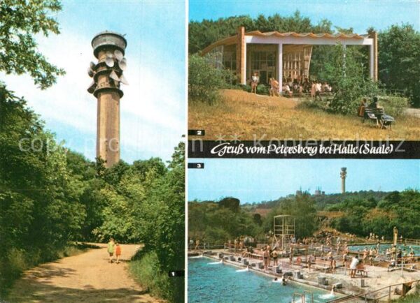 Petersberg Halle Fernseh-Aussichtsturm Bergbad Fernsehpa