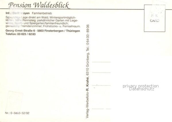 Finsterbergen Pension Waldesblick – Bild 2