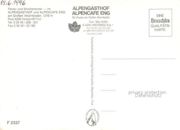 Hinterriss Tirol Alpengasthof-Alpencafe Eng – Bild 2