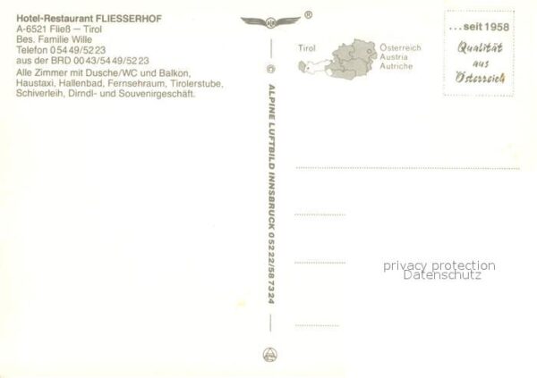 Fliess Hotel Fliesserhof Fliegeraufnahme – Bild 2