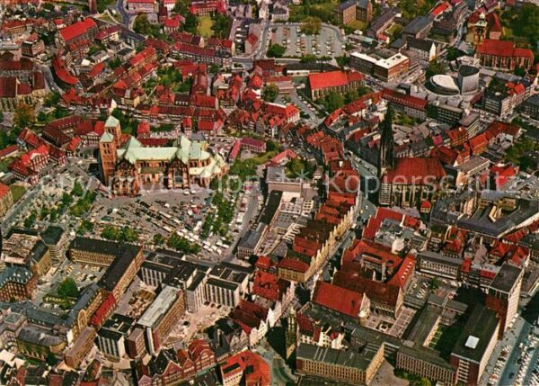 Muenster Westfalen Fliegeraufnahme Dom Lambertikirche Prin