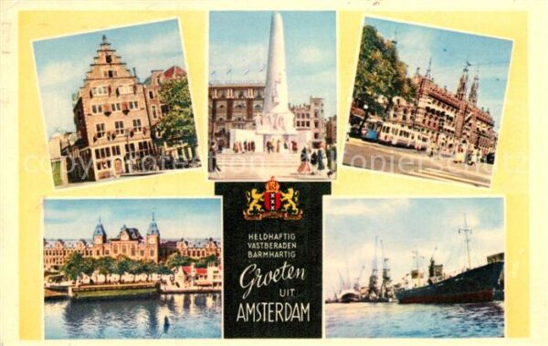 Amsterdam Niederlande Rathaus Monument Schloss Hafen
