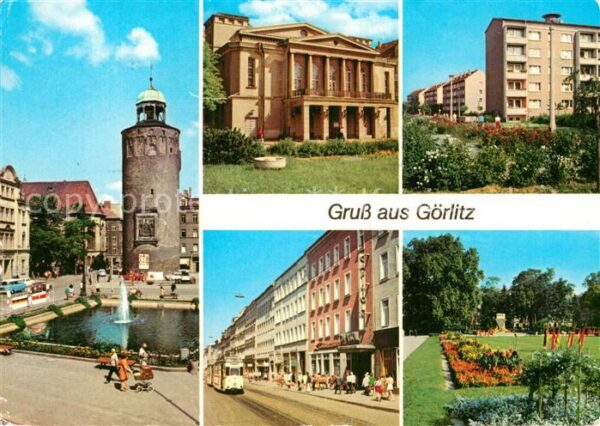 Goerlitz Sachsen Marienplatz Frauenturm Gerhart Hauptman