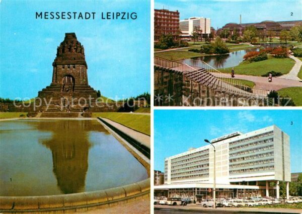 Leipzig Völkerschlachtdenkmal Schwanenteich Hau