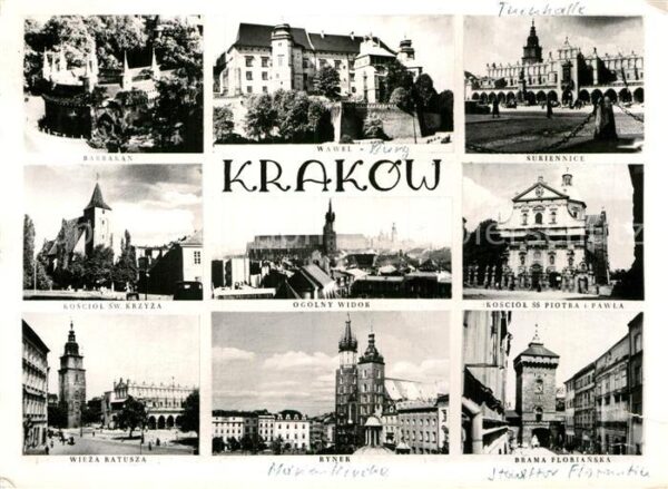 Krakow Krakau Babarkan Wawel Sukiennice Koscial sw Kr