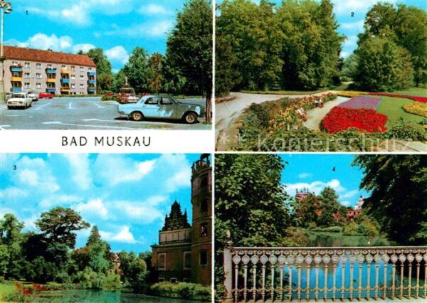 Bad Muskau Oberlausitz Platz des Friedens Park Moorbad Schloss