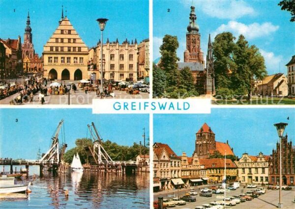Greifswald Rathaus Nikolaidom Wiecker Brücke PdF